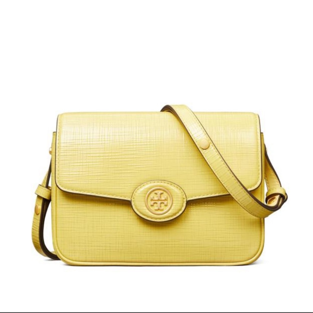 Tory burch robinson shoulder bag in pale butter - Picture 8 of 9